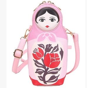 NWT Pink Nesting Doll Cross Body Bag